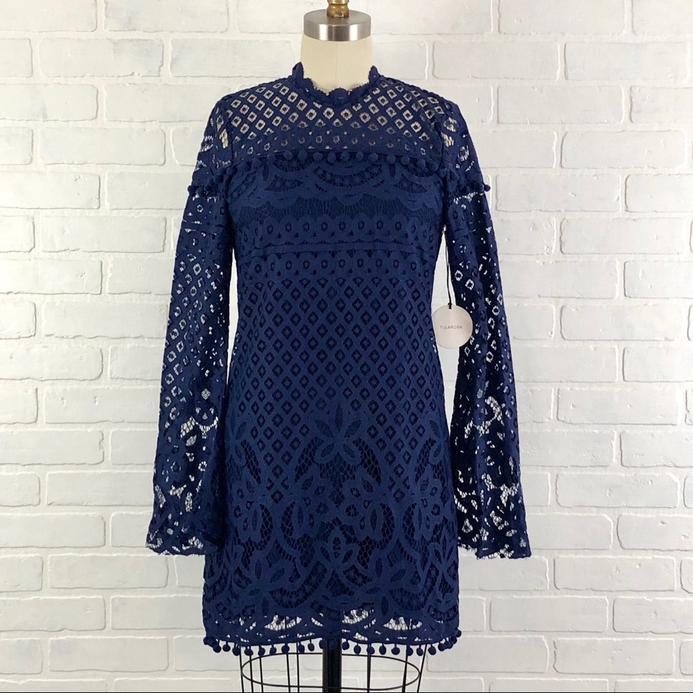 Revolve Tularosa Matilda lace dress, navy NWT - Picture 3 of 8